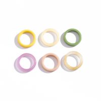 Simple Retro Candy Color Geometric Ring Set Wholesale Nihaojewelry main image 6