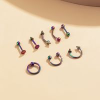 Retro Irregular Geometric Color Stainless Steel Set Earrings Wholesale Nihaojewelry main image 1