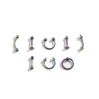 Retro Irregular Geometric Color Stainless Steel Set Earrings Wholesale Nihaojewelry main image 3