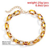 Vintage Hollow Single-layer Leopard Print U-shaped Lock Chain Necklace Wholesale Nihaojewelry main image 5
