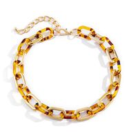 Vintage Hollow Single-layer Leopard Print U-shaped Lock Chain Necklace Wholesale Nihaojewelry main image 6