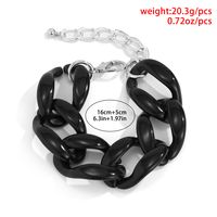 Hip Hop Black White Hollow Chain Geometric Buckle Single Layer Bracelet Wholesale Nihaojewelry main image 5