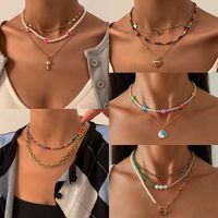 Bohemian Retro Contrast Color Miyuki Beads Tassel Woven Necklace Wholesale Nihaojewelry main image 1