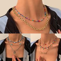 Bohemian Retro Contrast Color Miyuki Beads Tassel Woven Necklace Wholesale Nihaojewelry main image 3