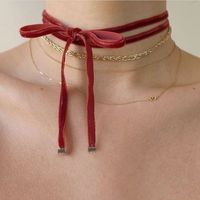Fashion Multi-layer Chain Flannel Tie Chain Necklace Wholesale Nihaojewelry main image 6