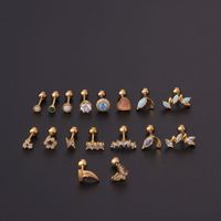 Ear Cartilage Rings & Studs Geometric 316 Stainless Steel  Copper Plating main image 3