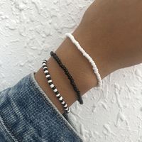 Bracelet De Perles Noires Et Blanches De Style Ethnique En Gros Nihaojewelry main image 1