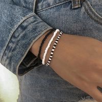 Bracelet De Perles Noires Et Blanches De Style Ethnique En Gros Nihaojewelry main image 3