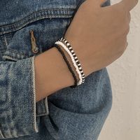 Bracelet De Perles Noires Et Blanches De Style Ethnique En Gros Nihaojewelry main image 4