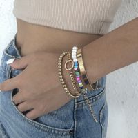 Einfache Geometrische Legierung Perlen Hit Farbe Armband Großhandel Nihaojewelry main image 4