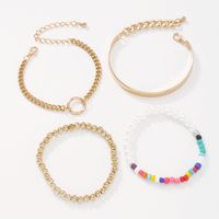Einfache Geometrische Legierung Perlen Hit Farbe Armband Großhandel Nihaojewelry main image 5