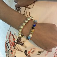 Fashion Colored Glass Beads Alloy Bracelet Wholesale Nihaojewelry main image 2