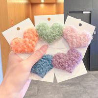 New Plush Heart Color Hairpin Wholesale Nihaojewelry main image 4