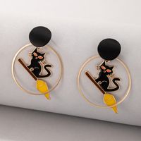 Nuevas Joyas Creativas Pendientes De Gato Negro De Halloween main image 1