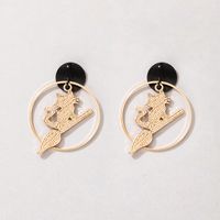 New Creative Jewelry Halloween Black Cat Earrings main image 6