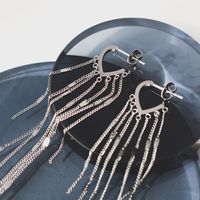 Simple Galaxy Waterfall Tassel Chain Stud Earrings Wholesale Nihaojewelry sku image 1