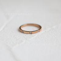 Fashion Ultra-fine Inlaid Zircon Titanium Steel Ring Wholesale Nihaojewelry sku image 16