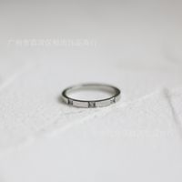 Fashion Ultra-fine Inlaid Zircon Titanium Steel Ring Wholesale Nihaojewelry sku image 4