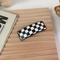 Korean Black And White Chessboard Grid Sweet Side Clip Out Temperament Bangs Broken Hair Shape Bb Clip Female Hairpin Hair Accessories sku image 3