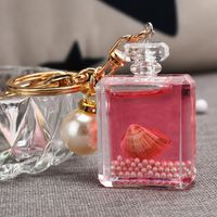 New Pearl Key Chain Accessories Acrylic Keychain Student Schoolbag Pendant Cute Perfume Bottle Couple Bags sku image 2