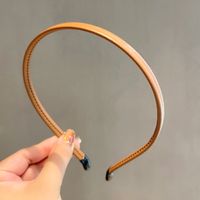 Korean Solid Color Leather Hair Band Wholesale Nihaojewelry sku image 3