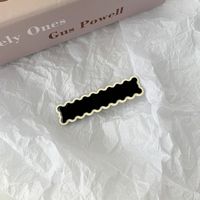 Simple Geometric Printing Wave Side Resin Bangs Clip Wholesale Nihaojewelry sku image 2