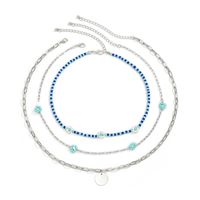 Bohemian Retro Contrast Color Miyuki Beads Tassel Woven Necklace Wholesale Nihaojewelry sku image 2