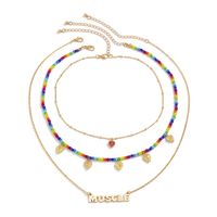 Bohemian Retro Contrast Color Miyuki Beads Tassel Woven Necklace Wholesale Nihaojewelry sku image 4
