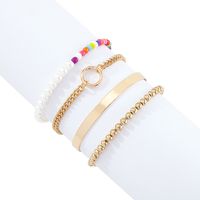 Simple Geometric Alloy Beaded Hit Color Bracelet Wholesale Nihaojewelry sku image 1