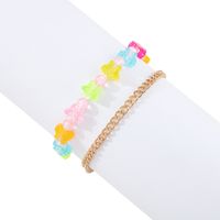 Candy Color Harz Schmetterling Herzförmige Perlen Armband Set Großhandel Nihaojewelry sku image 3