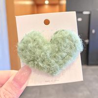 New Plush Heart Color Hairpin Wholesale Nihaojewelry sku image 1