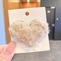 New Plush Heart Color Hairpin Wholesale Nihaojewelry sku image 4