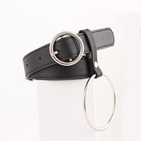 Fashion Woman Faux Leather Metal Triangle Buckle Belt Strap For Jeans Dress Multicolor Nhpo134221 sku image 1