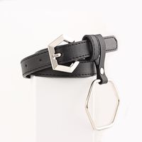Fashion Woman Faux Leather Metal Triangle Buckle Belt Strap For Jeans Dress Multicolor Nhpo134221 sku image 4