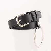 Fashion Woman Faux Leather Metal Triangle Buckle Belt Strap For Jeans Dress Multicolor Nhpo134221 sku image 2