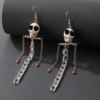 Creative Jewelry Halloween Skull Earrings sku image 1