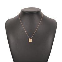 Simple Alloy Square Pendant Necklace Wholesale Nihaojewelry sku image 1