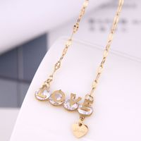 الأزياء إلكتروني الحب الزركون التيتانيوم الصلب قلادة الجملة Nihaojewelry main image 1