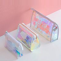 Fashion Fog Light Gradient Laser Letter Cosmetic Bag Wholesale Nihaojewelry main image 2