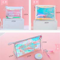 Fashion Fog Light Gradient Laser Letter Cosmetic Bag Wholesale Nihaojewelry main image 3