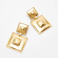 Simple Vintage Solid Color Geometric Square Earrings Wholesale Nihaojewelry main image 6
