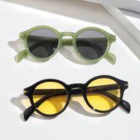 Round Rivet Small Frame Avocado Green Sunglasses Wholesale Nihaojewelry main image 6