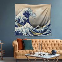 Fashion Kanagawa Surf Ukiyo-e Wave Painting Background Tapestry Wholesale Nihaojewelry main image 3