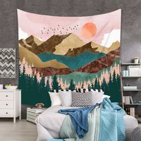 Bohemian Moon Mountain Painting Wall Cloth Decoration Tapestry Wholesale Nihaojewelry main image 5