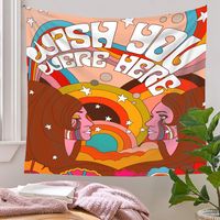 Vintage Fashion Painting Letter Printing Psychedelic Background Decoration Tapestry Wholesale Nihaojewelry main image 1