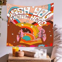 Vintage Fashion Painting Letter Printing Psychedelic Background Decoration Tapestry Wholesale Nihaojewelry main image 3