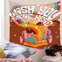 Vintage Fashion Painting Letter Printing Psychedelic Background Decoration Tapestry Wholesale Nihaojewelry main image 4