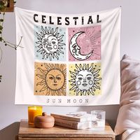 Bohemian Tarot Moon Sun Printing Psychedelic Background Cloth Tapestry Wholesale Nihaojewelry main image 3