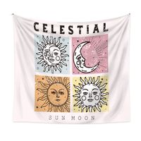 Bohemian Tarot Moon Sun Printing Psychedelic Background Cloth Tapestry Wholesale Nihaojewelry main image 6
