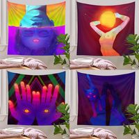 Vintage Psychedelic Cat Hand Figure Painting Tapestry Wholesale Nihaojewelry main image 1